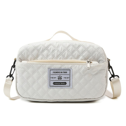 Lightweight Quilted Diamond Pattern Travel Backpack