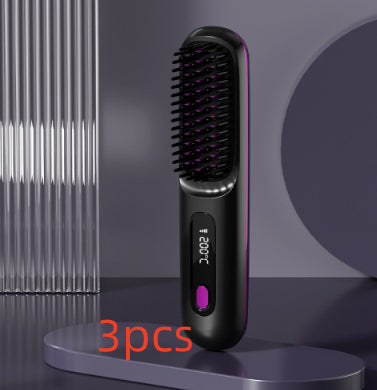2 In 1 Wireless Hair Straightener Brush