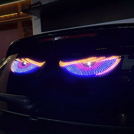 2pcs LED Cool Devil Eye Car Rearview Mirror Lights