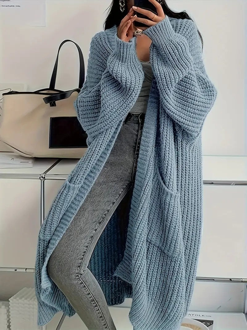 Women's Loose Autumn And Winter Long Knitted Cardigan
