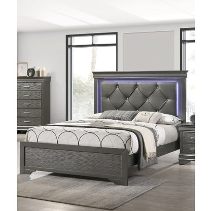 1pc Queen Size W LED Bedroom Furniture