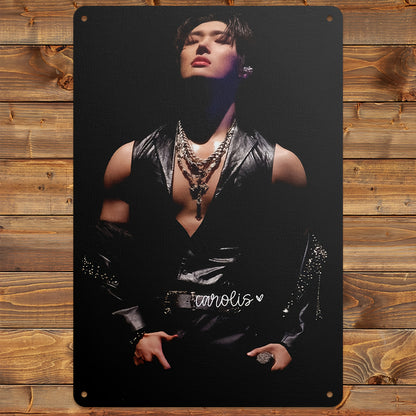 2D Flat - 1pc Mingi ATEEZ Poster - Elegant Portrait with Chains
