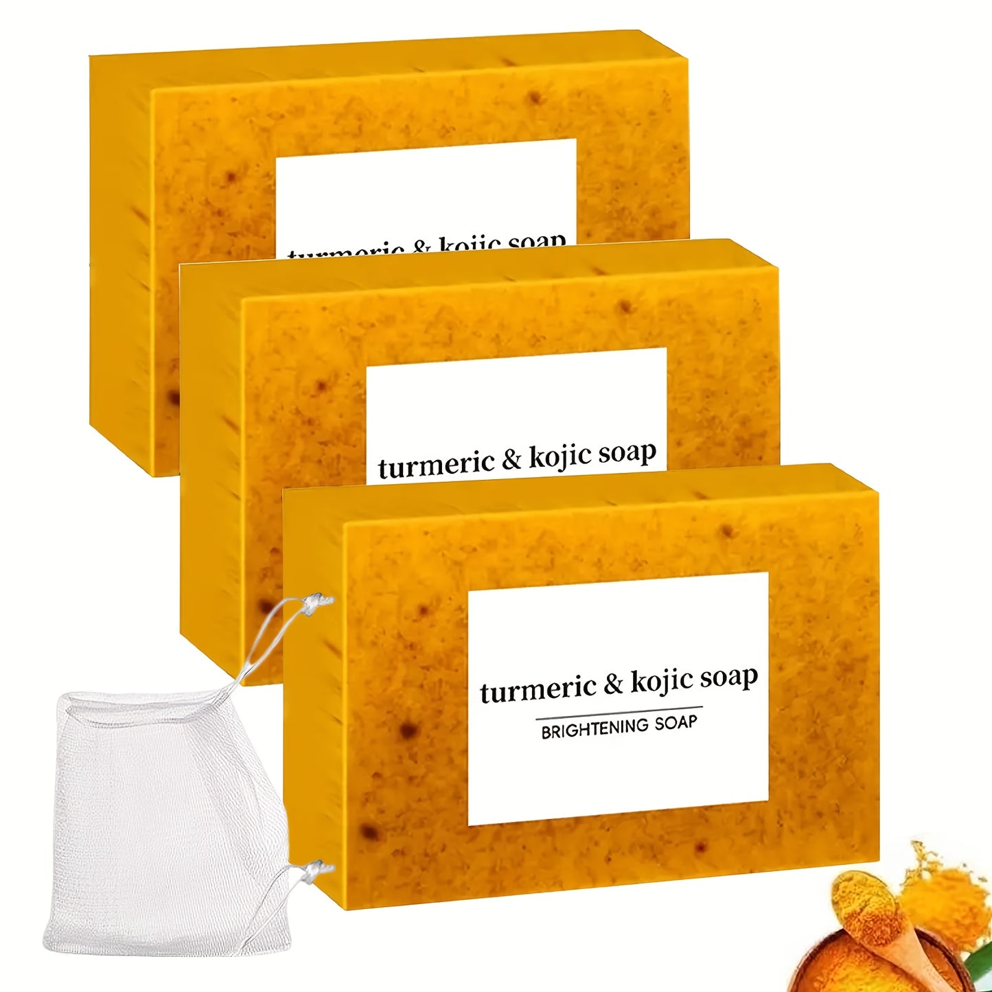 3pcs Turmeric And Kojic Acid Soap