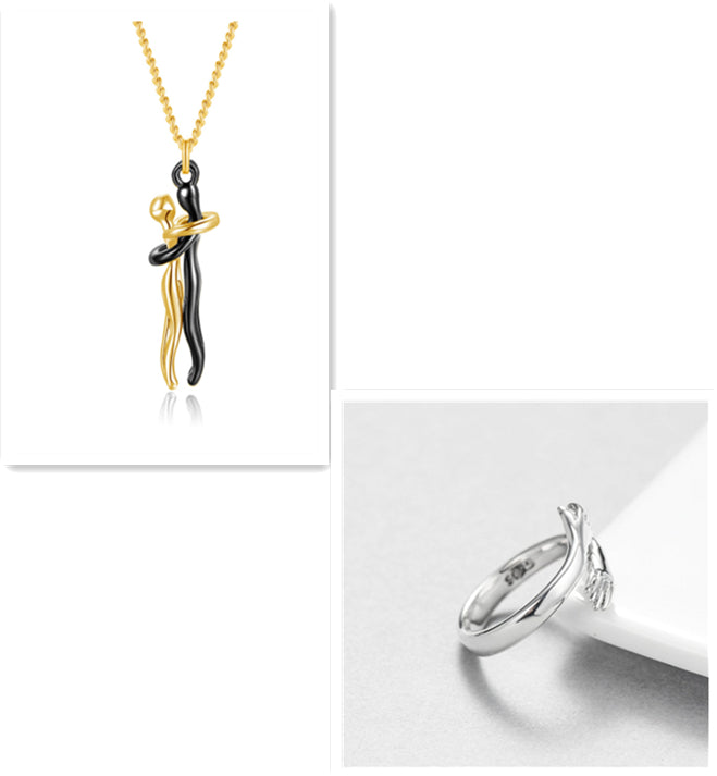 Couple Love Hug Unisex Necklace