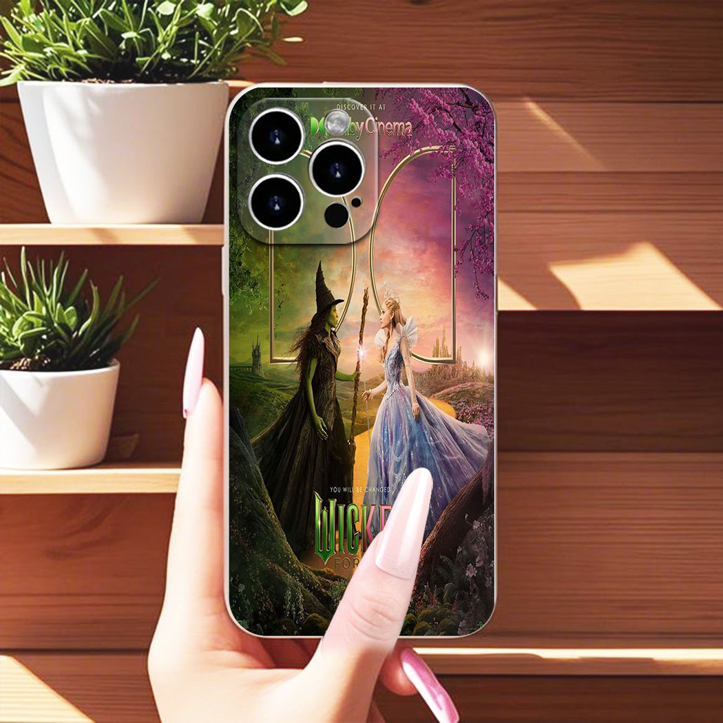 1pc Wicked TPU White And Black Phone Case, Compatible with for iphone 11/12/13/14/15/16/17 Pro Max