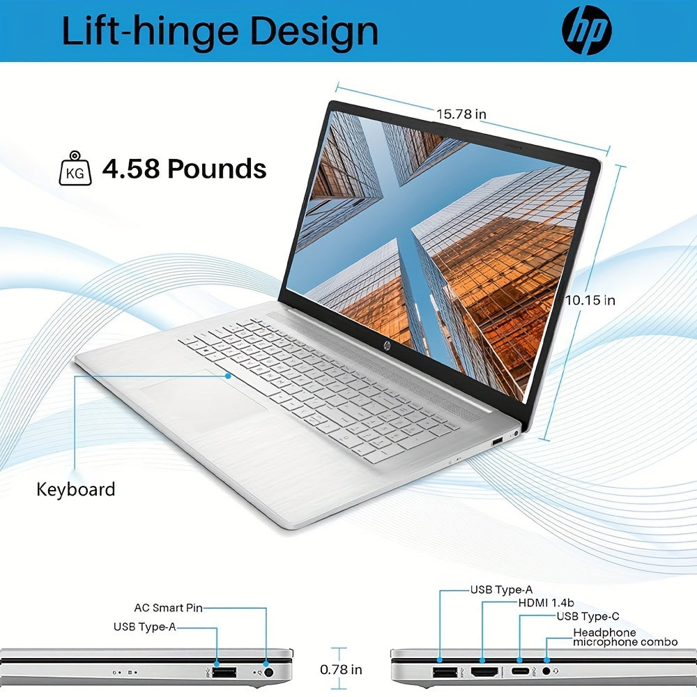 HP 17.3" Touchscreen Laptop for Business, Brightview HD+ Display, AMD Ryzen 5 7530U (6-Core) Processor(Beats I7-1165G7), 64GB RAM, 2TB SSD, Full-Size Keyboard, Wi-Fi 6, Windows 11 Pro