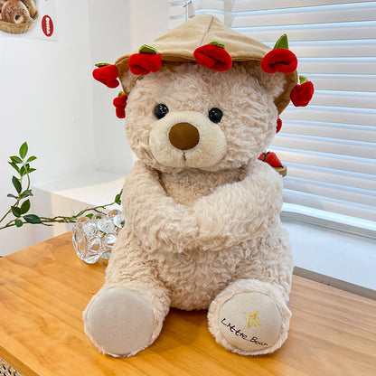 Cute Rose Flower Stuffed Bear