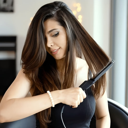 Black Wide Plate Ionic Hair Straightener