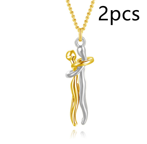 Couple Love Hug Unisex Necklace