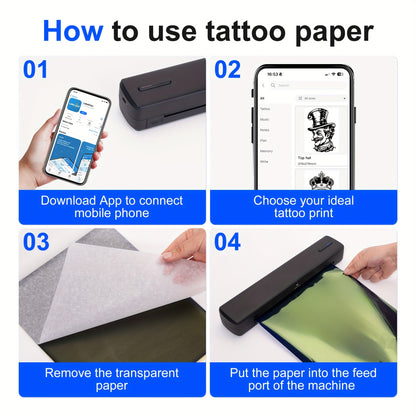 A4 Inkless Printer - Portable Thermal Printer for Wireless Mobile Travel