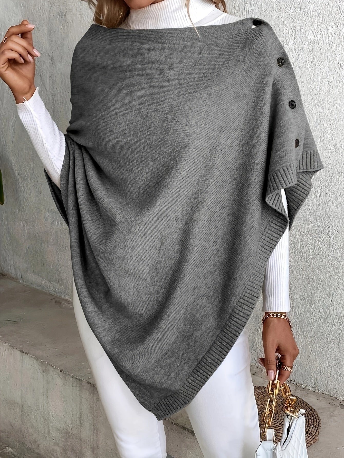 Elegant Stylish Solid Color with Buttons