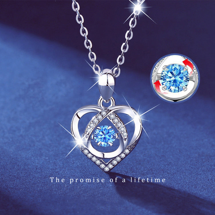 S925 Beating Heart-shaped Valentine's Day Necklace