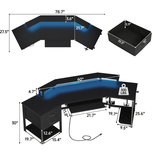 Modern Corner Gaming Desk