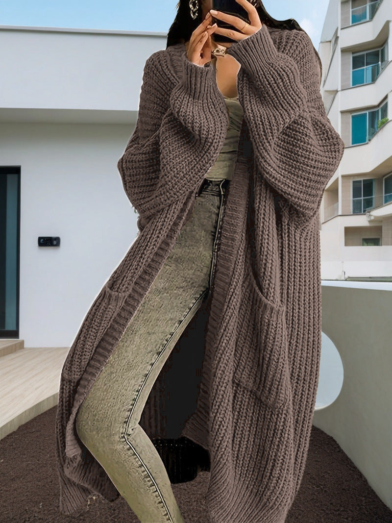 Women's Loose Autumn And Winter Long Knitted Cardigan