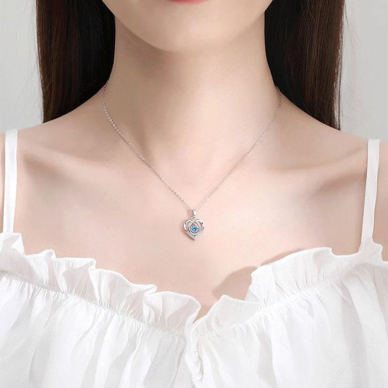 S925 Beating Heart-shaped Valentine's Day Necklace