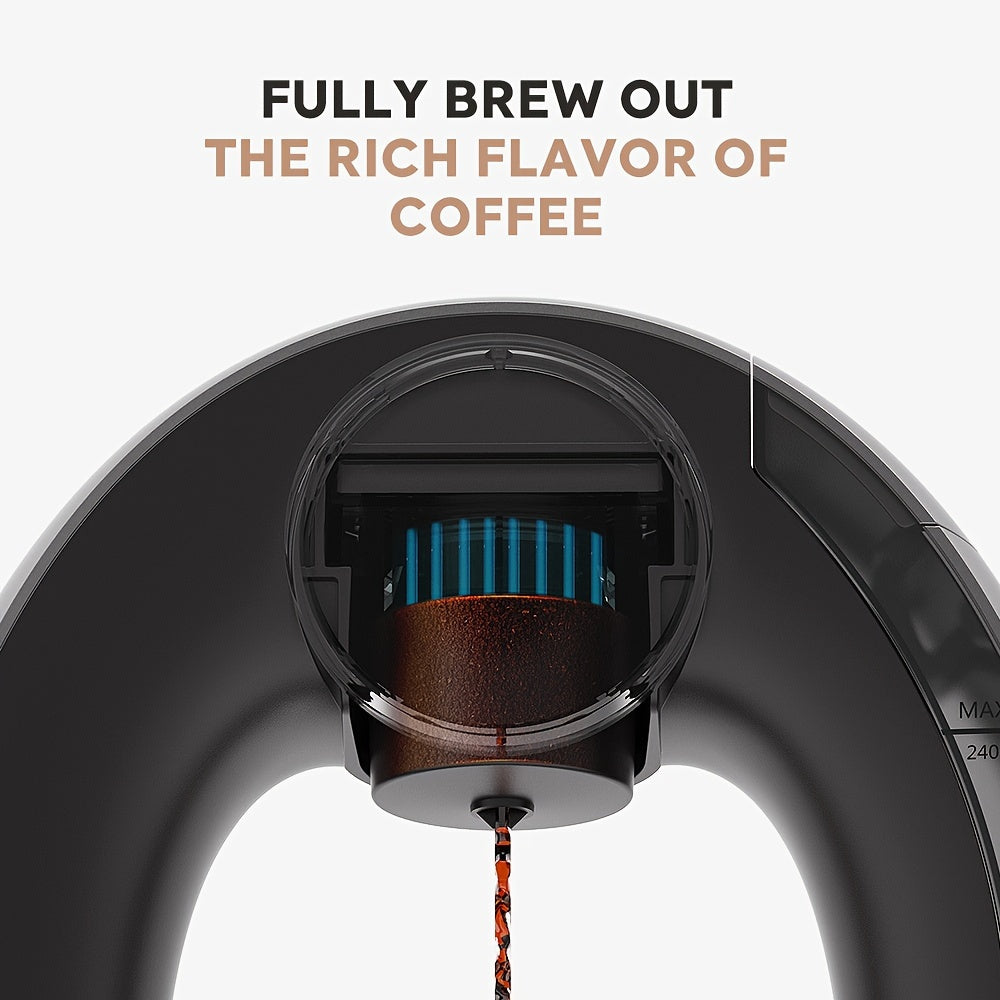 2 in 1 Single Serve Coffee Maker Compatible With K Cup & Ground Coffee