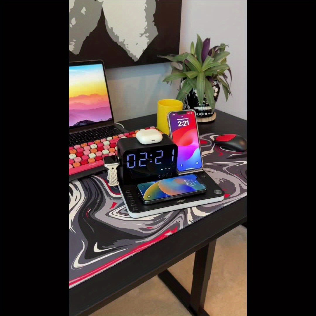 7 in 1 Dual Phone Wireless Charging Station with Night Light