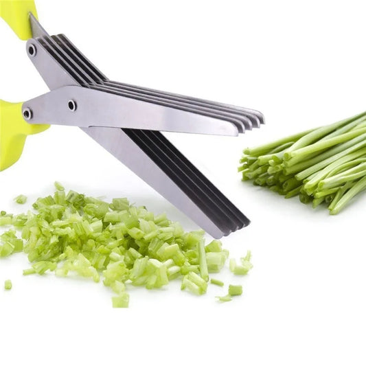Herb Scissors Set With 5 Blades And Cover