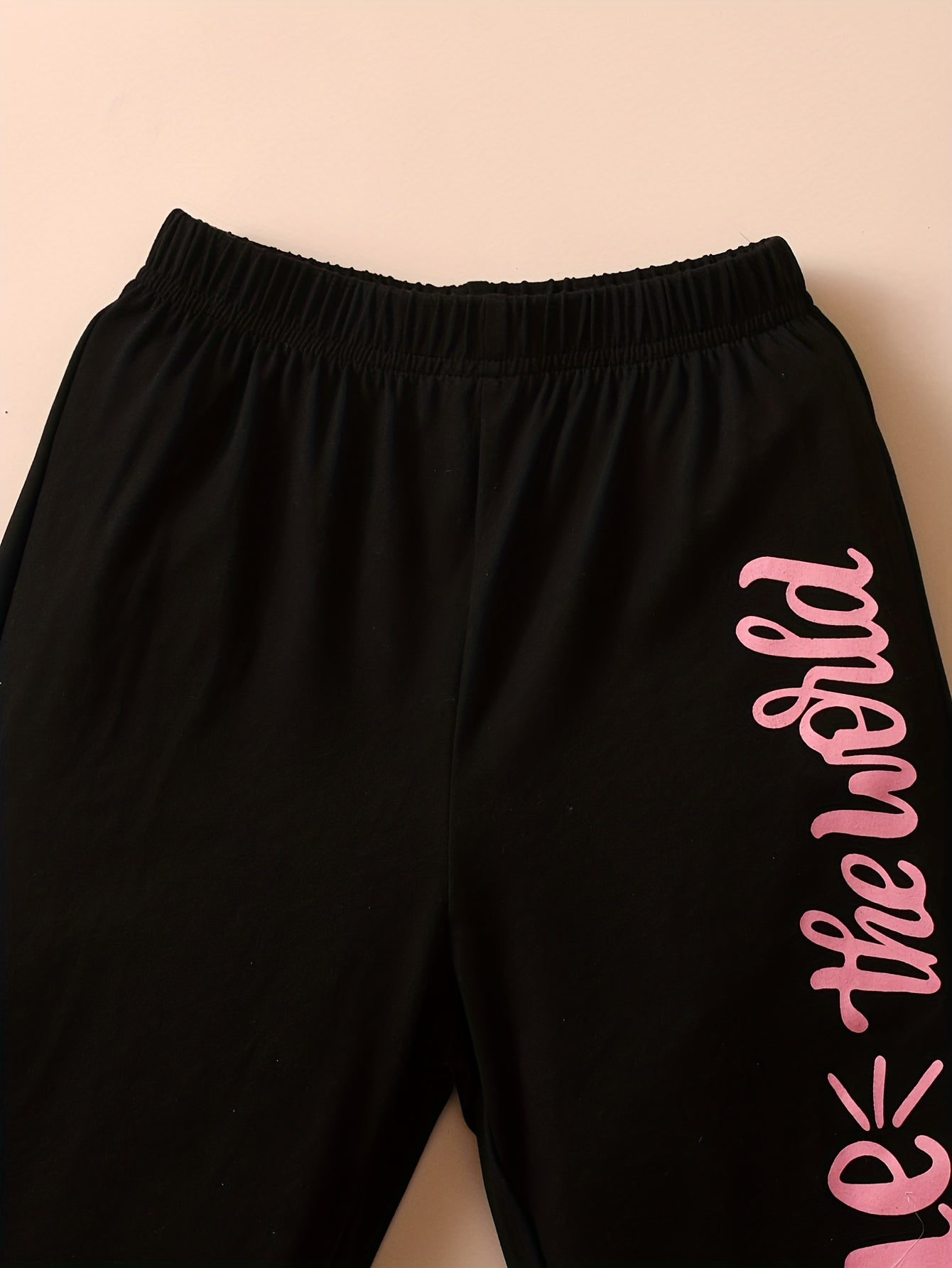 Girl's Letter Two-Piece Casual Set