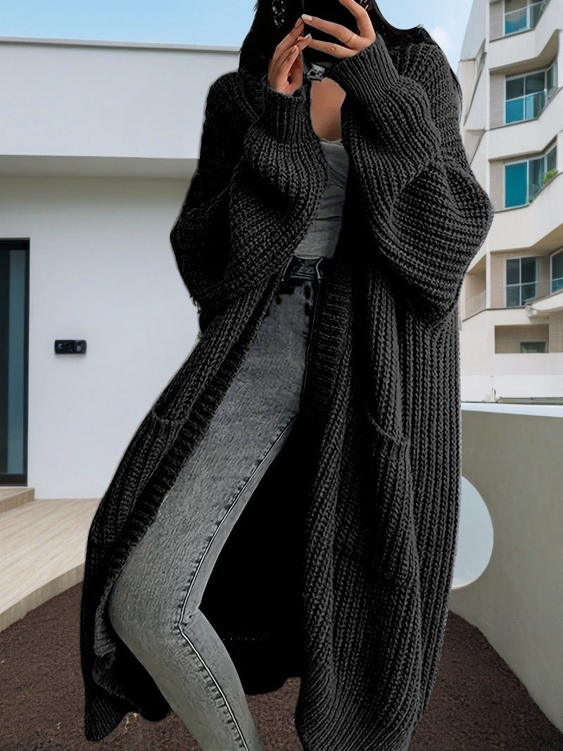 Women's Loose Autumn And Winter Long Knitted Cardigan