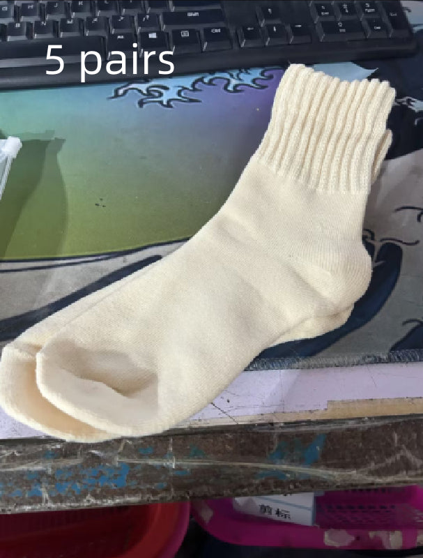 High Ribbed Knitted Sweat-Absorbent Winter Socks