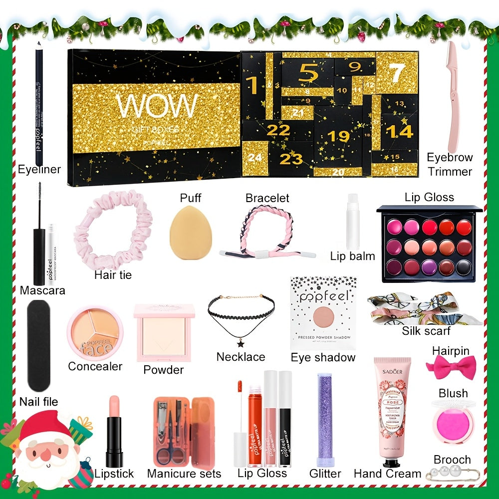 24pcs POPFEEL Countdown Makeup Advent Calendar