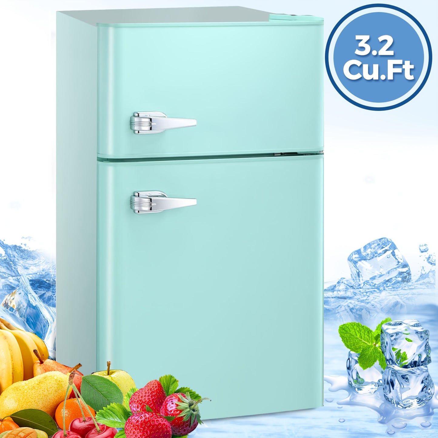 3.2 Cu.Ft Compact Mini Fridge with Freezer