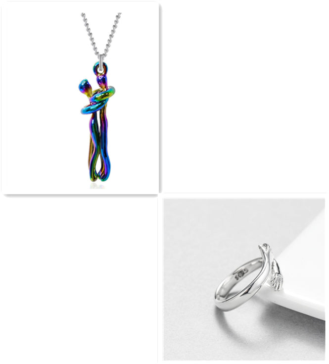 Couple Love Hug Unisex Necklace