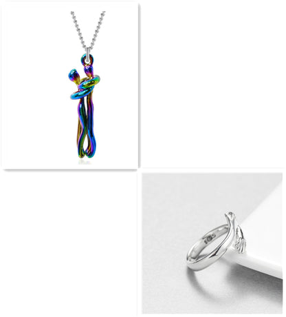 Couple Love Hug Unisex Necklace