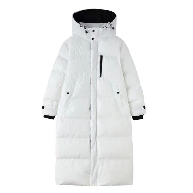Korean-Style Mid-length Over-the-knee Down Cotton-padded Coat