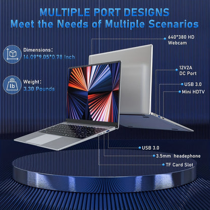 15.6'' Laptop Computer, N4000 Processor Laptops