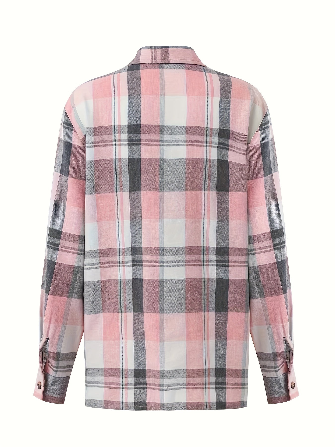 Lightweight & Breathable Women's Pink Plaid Shirt
