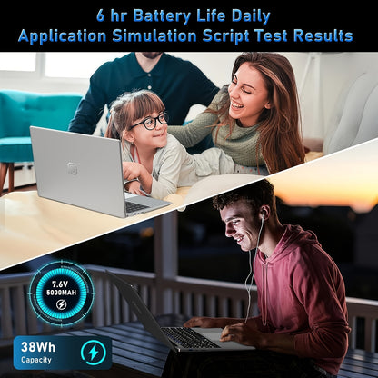 15.6'' Laptop Computer, N4000 Processor Laptops