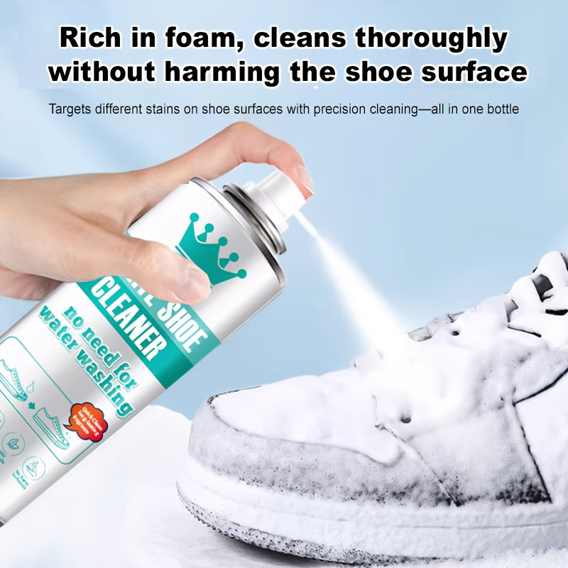 Effective White Shoe Cleaner - Stain Remover & Whitener For Sneakers, Canvas Shoes, And Synthetic Leather | Easy-to-Use, No-Rinse Formula