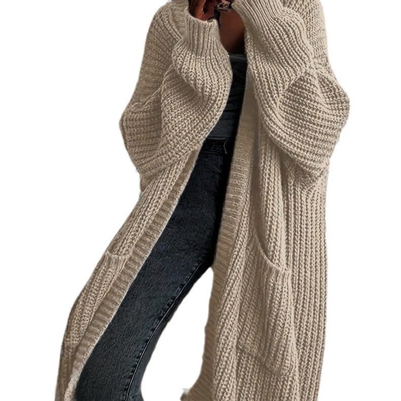 Women's Loose Autumn And Winter Long Knitted Cardigan