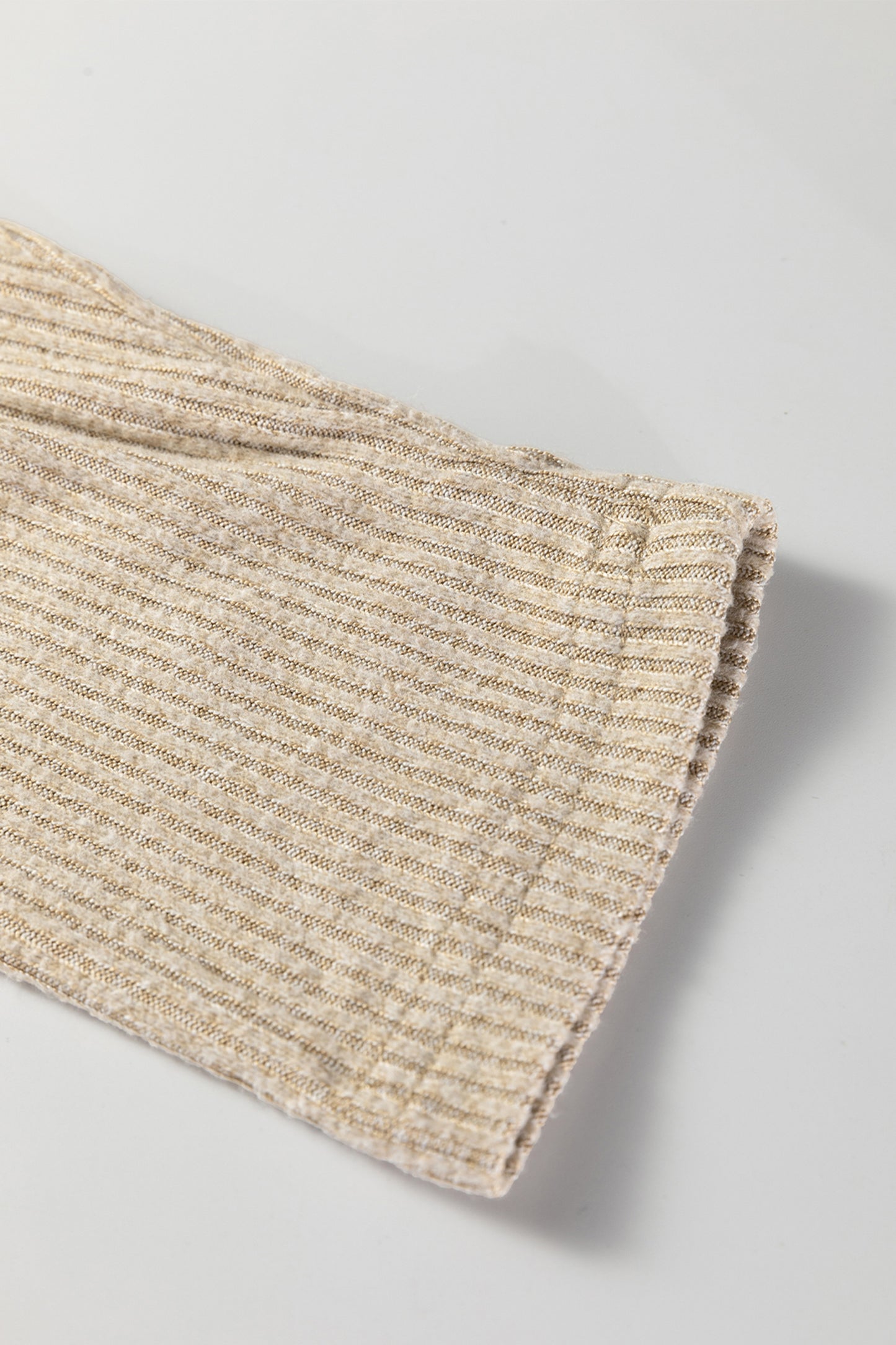 2pcs Jet Stream 3D Ribbed V Neck Pullover Drawstring Pants Lounge Set