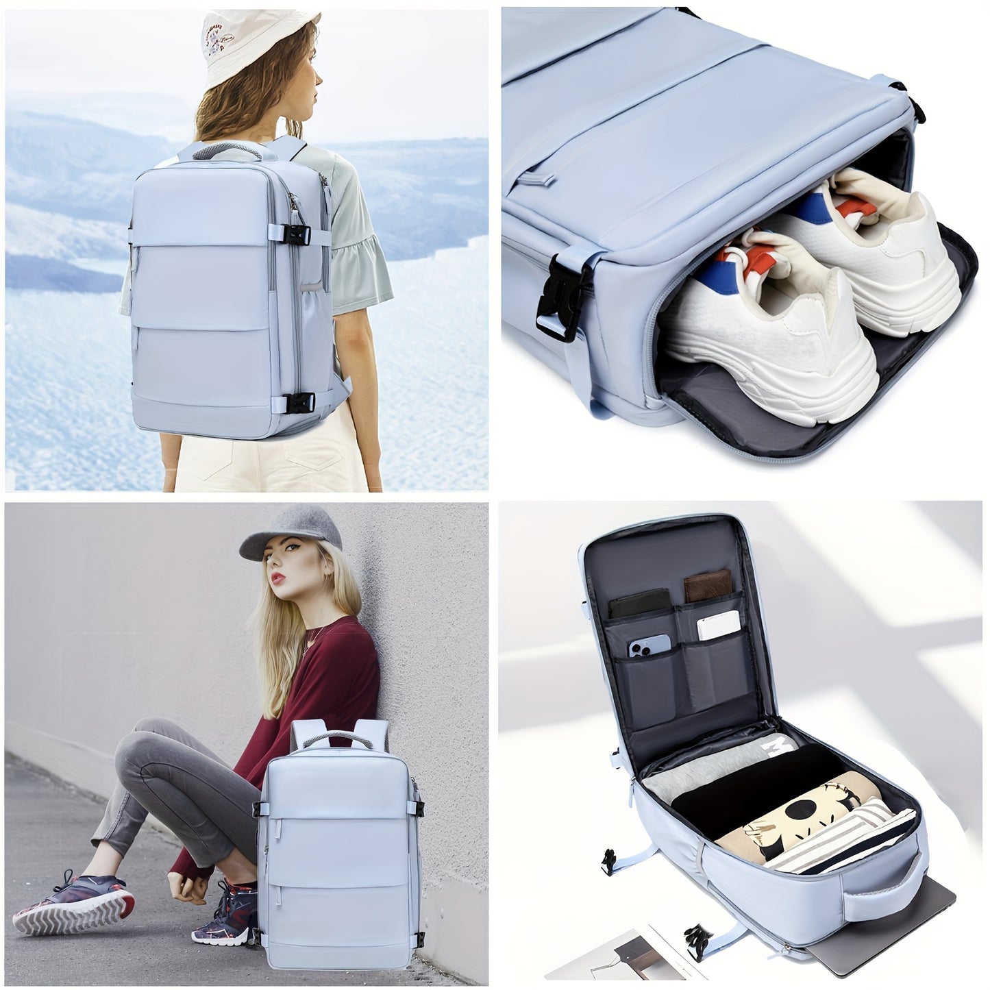 Airline-Approved 15" Laptop Travel Backpack for Women