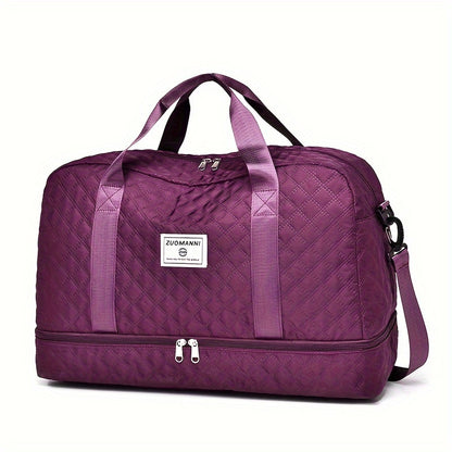 Lightweight Quilted Diamond Pattern Travel Backpack