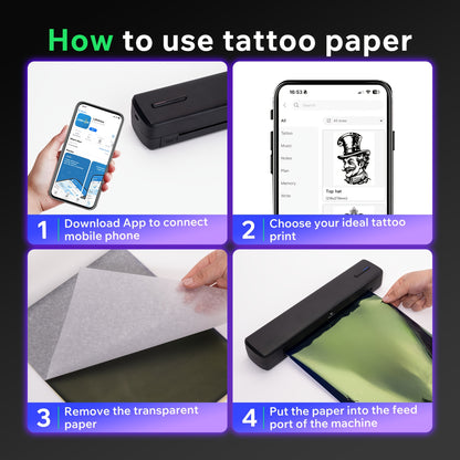 A4 Inkless Printer - Portable Thermal Printer for Wireless Mobile Travel