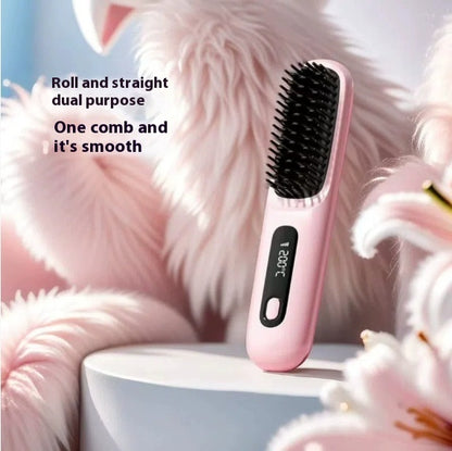 2 In 1 Wireless Hair Straightener Brush