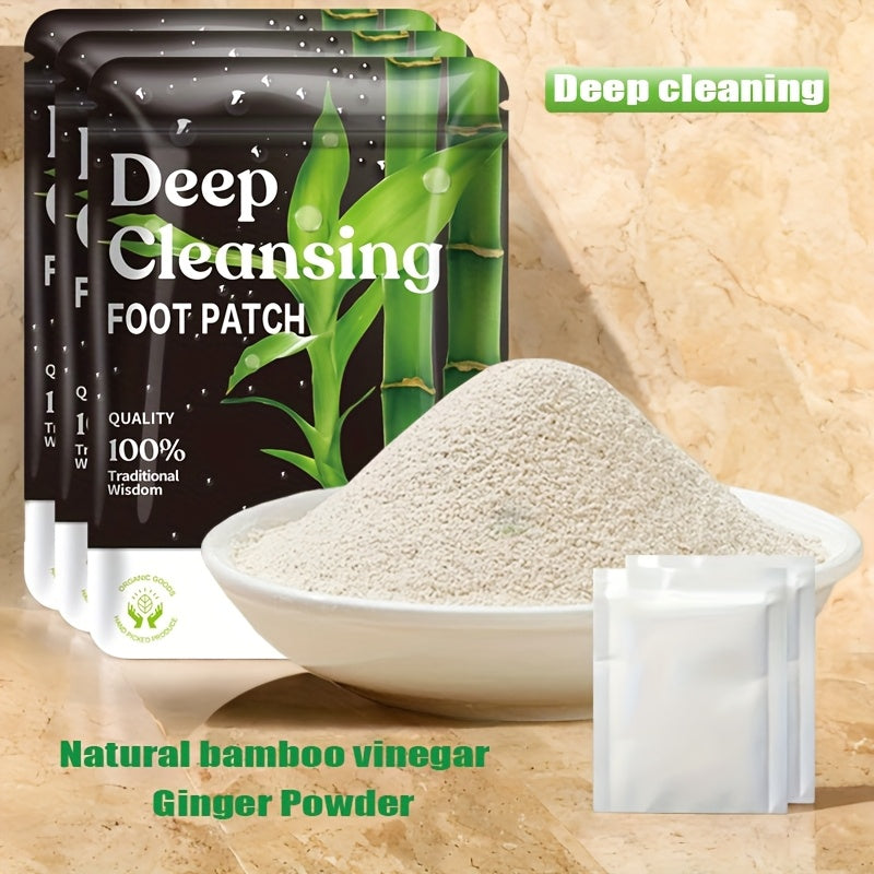 30 Natural Bamboo Foot Pads