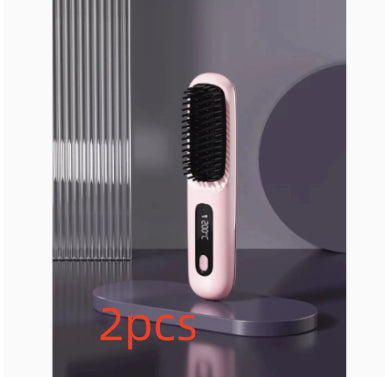 2 In 1 Wireless Hair Straightener Brush