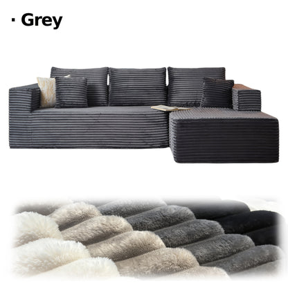 Oversized L Shaped Couch With Chaise  No Assembly Required