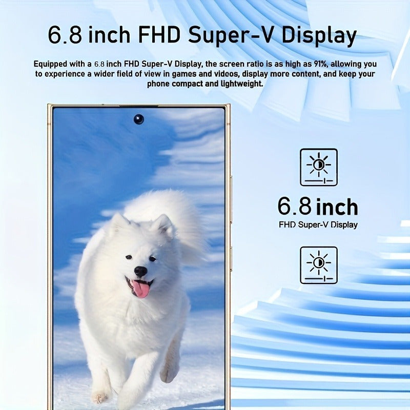 S25 Ultra 2025 Android 14 smartphone with Smart Unlocking w/protective case