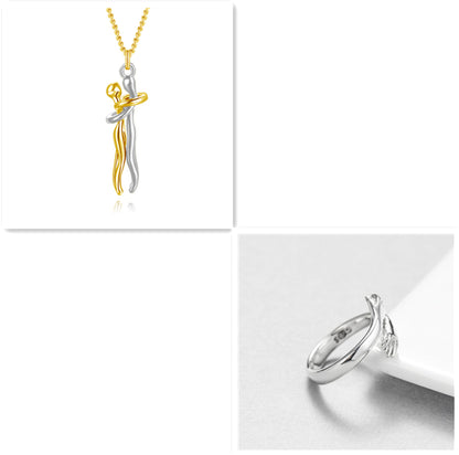 Couple Love Hug Unisex Necklace