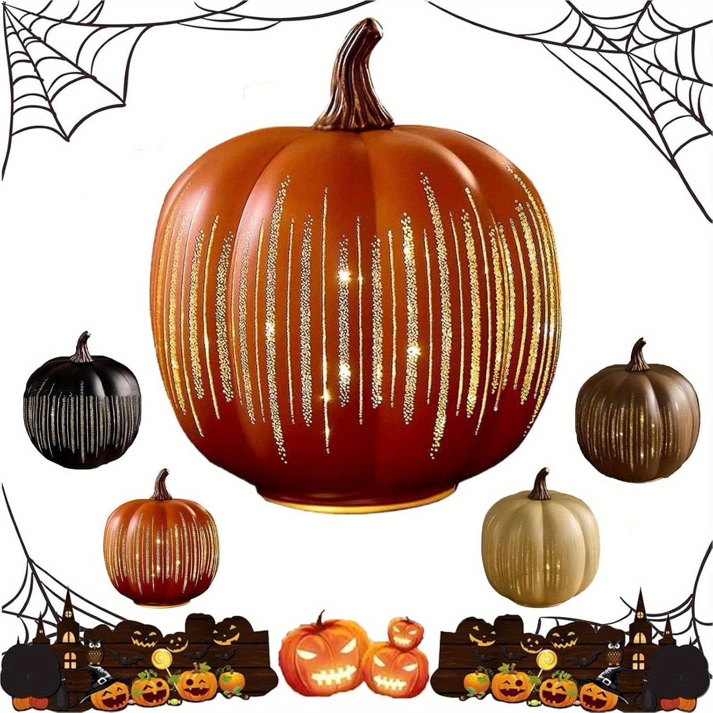 Sparkling Starry Pumpkins Lamp