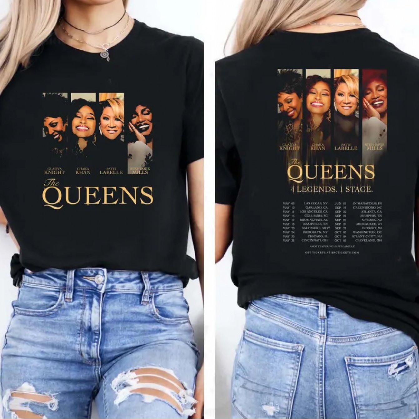 The Queens Tour T-Shirt - Unisex Concert Tee with Music Legends Graphic Print