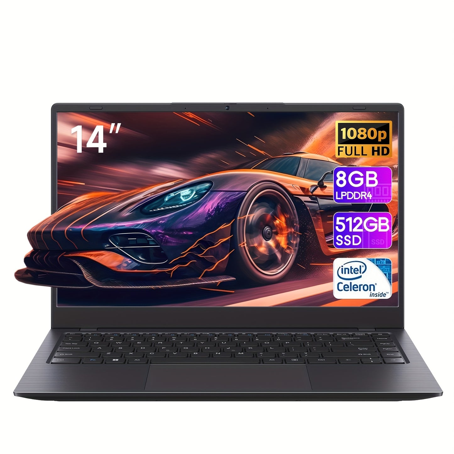 14-inch HD IPS Screen Student Laptop Notebook with Intel® Celeron®