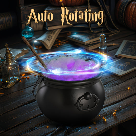 Magic Automatic Rotating Stirring Cauldron with 4 LED Light Strings