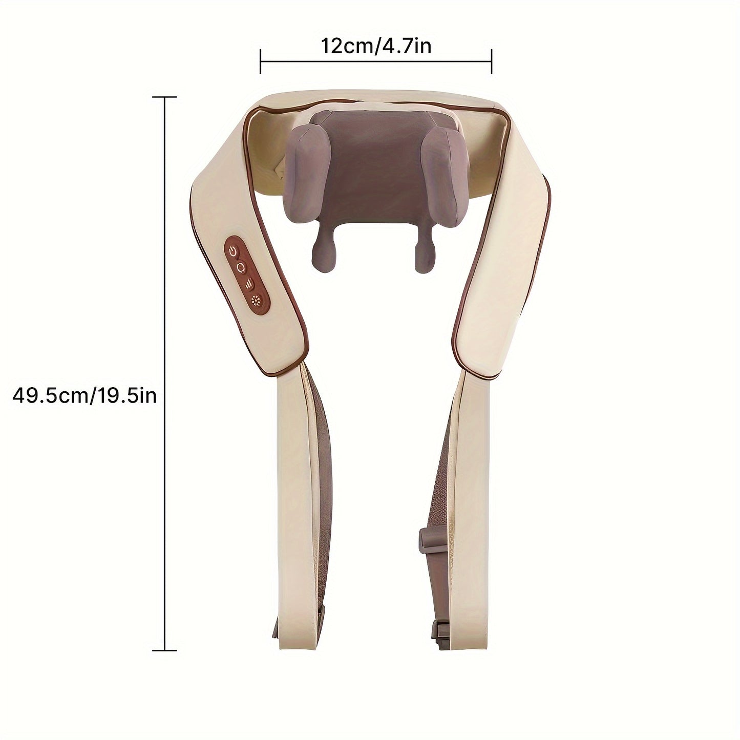 Cordless Neck and Shoulder Massager with Dual-Level Heating